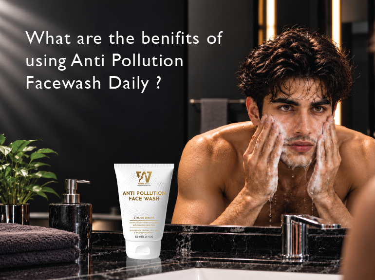 What are the benefits of using an anti-pollution face wash daily?