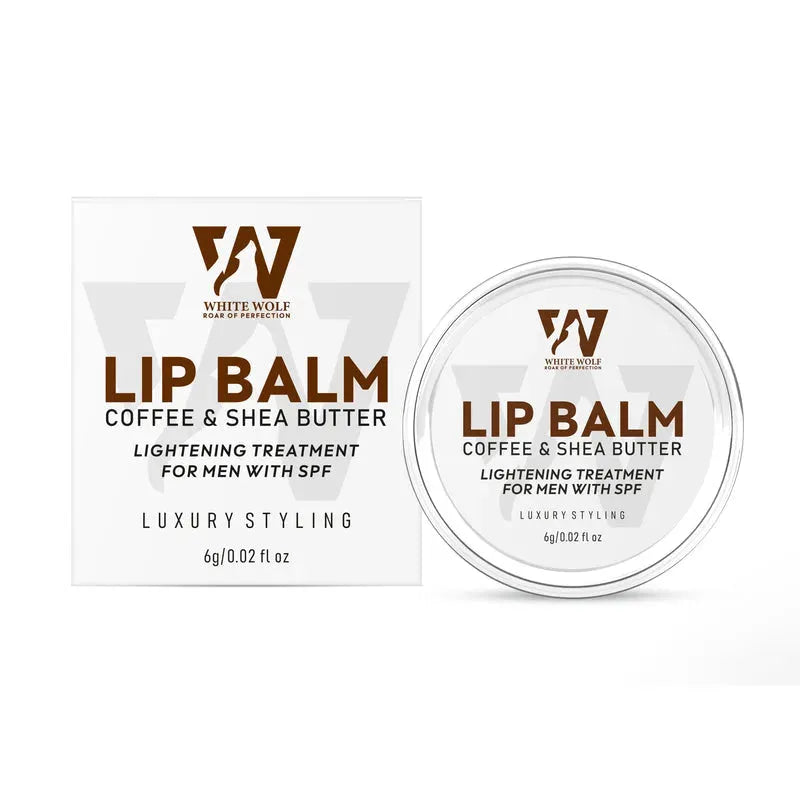 White wolf lip balm coffee and shea butter