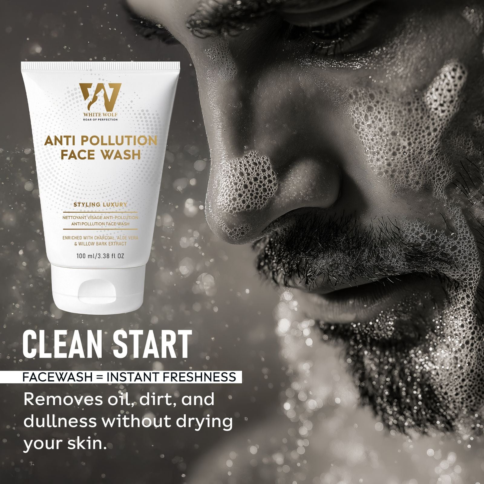 Alpha's Daily Grooming Kit - Facewash + Sunscreen + Hydro Sports Toning Mist + Hydrobooster Gel + Gray Guard