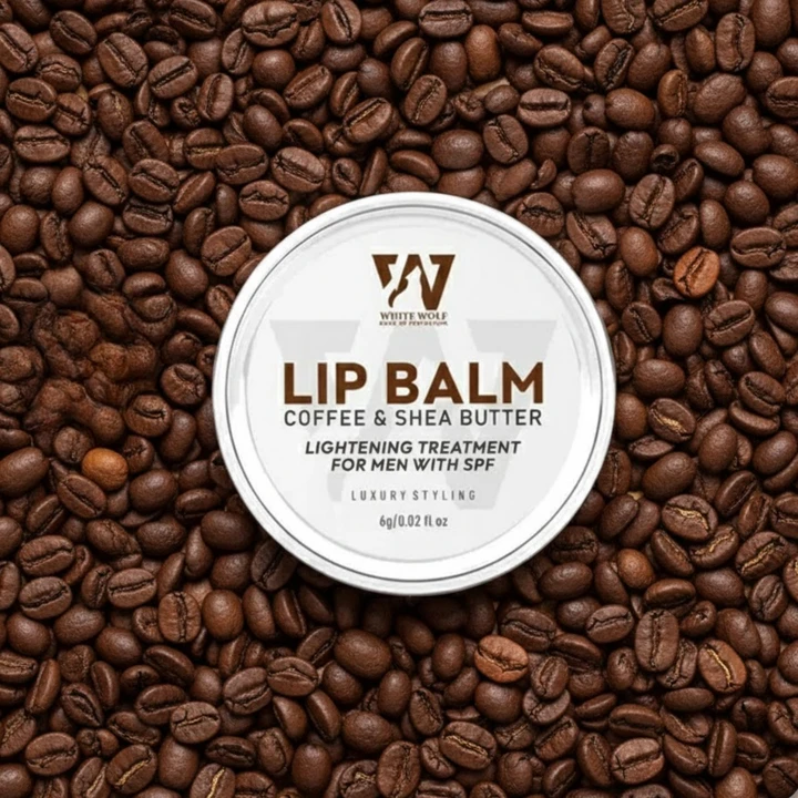 lip balm for dark lips with spf white wolf coffee & shea butter