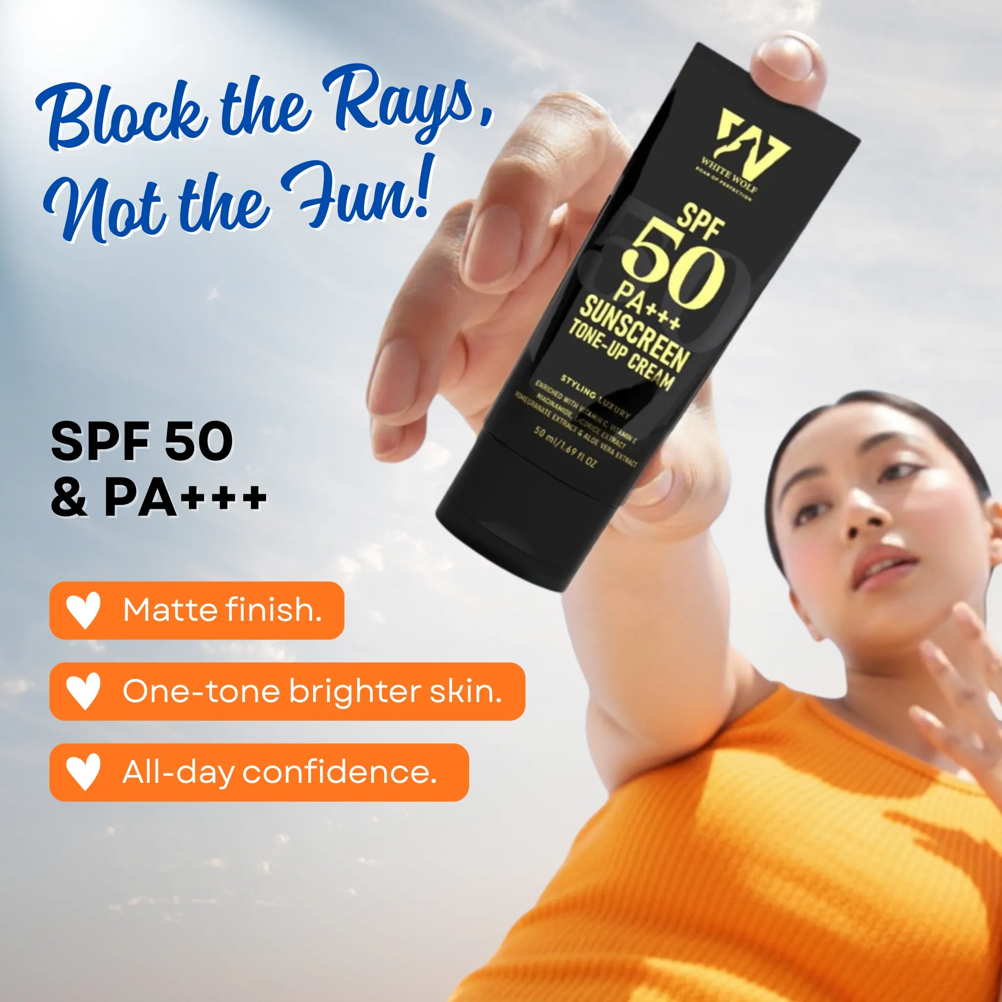 Best sunscreen for men no white cast lightweight water resistant 50ml 
White Wolf India