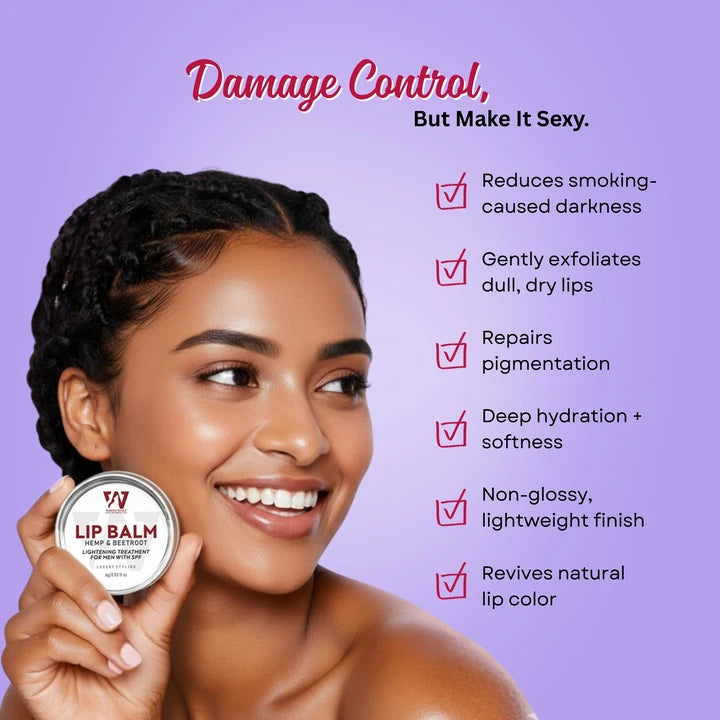 Lip Balm - Beetroot & Hemp with SPF for Smoky Dark Lips