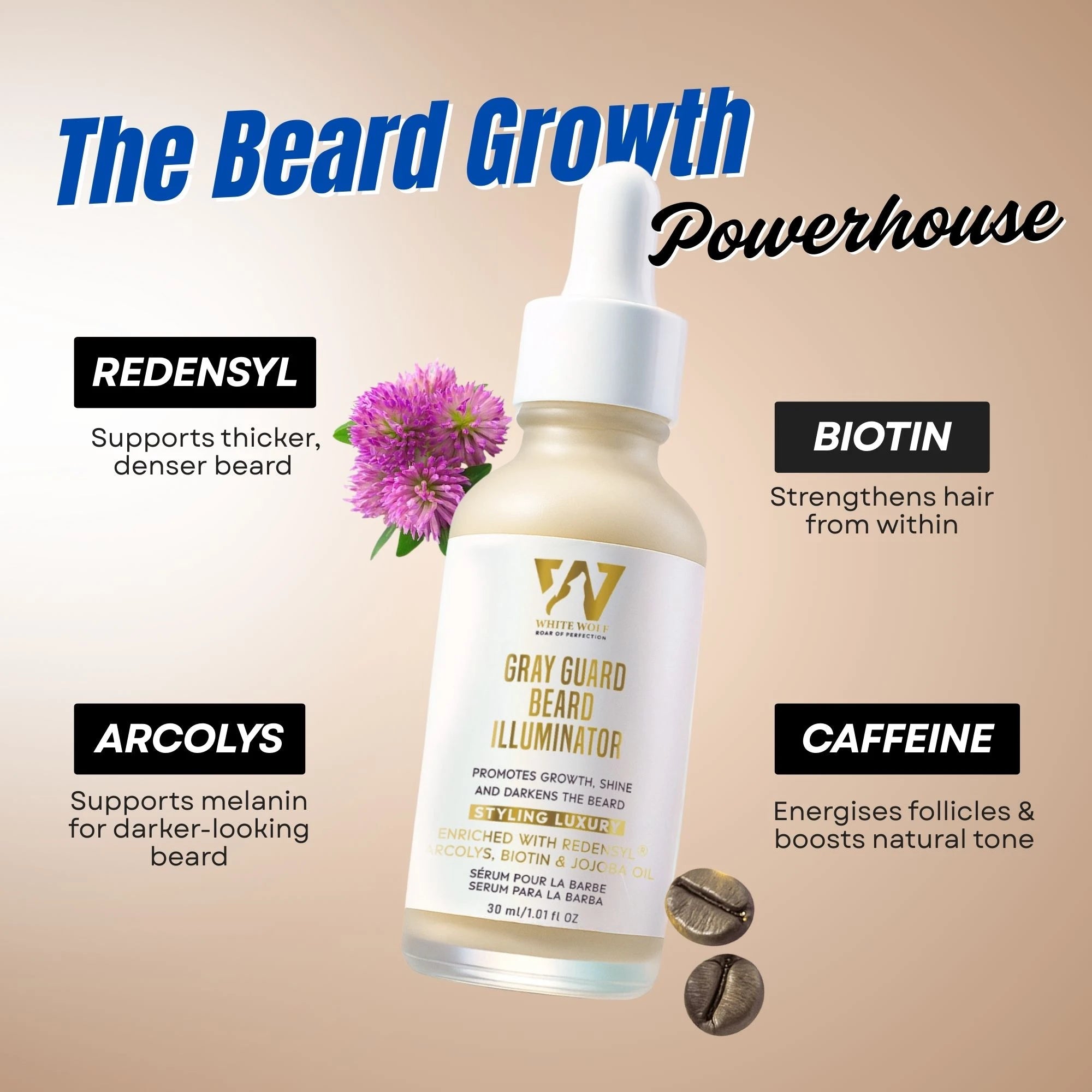 Gray Guard Beard Illuminating Serum bottle