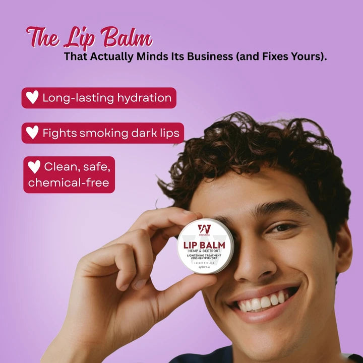 Lip Balm - Beetroot & Hemp with SPF for Smoky Dark Lips