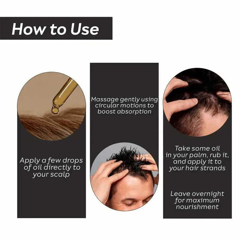 how to use hair growth oil step by step
