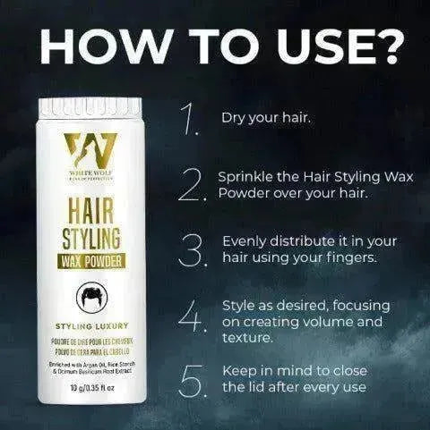 how to use white wolf hair powder wax
