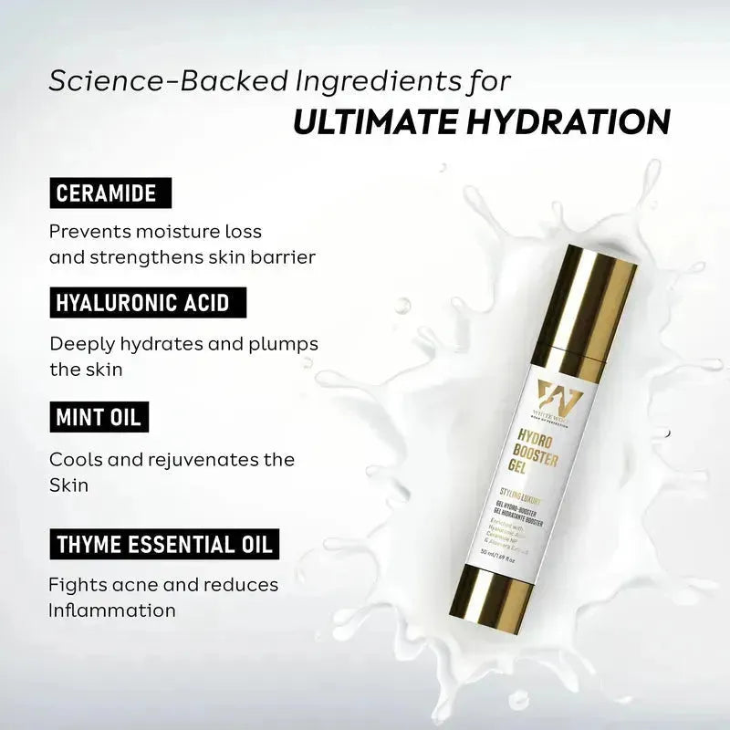 ingredients of hydro booster gel cream – featuring hydrating and skin-nourishing components