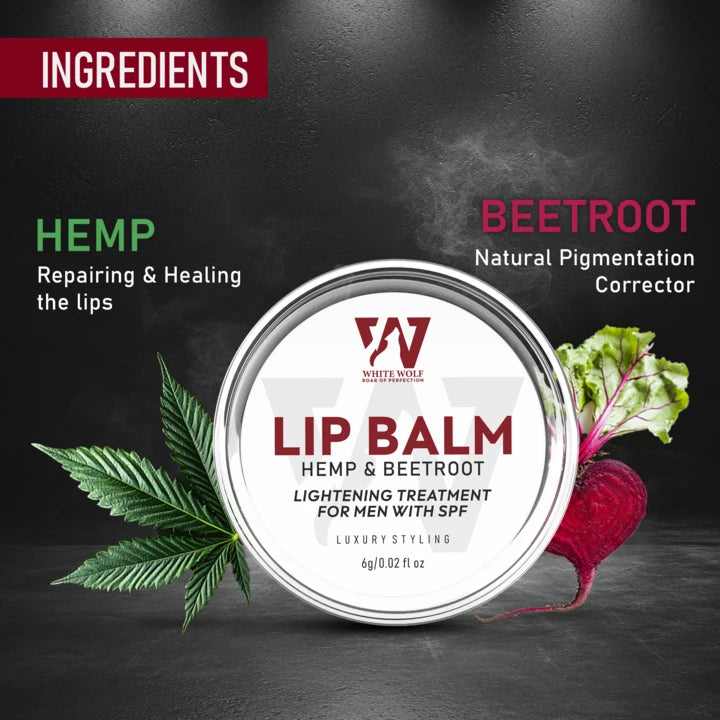 Lip Balm - Beetroot & Hemp with SPF for Smoky Dark Lips