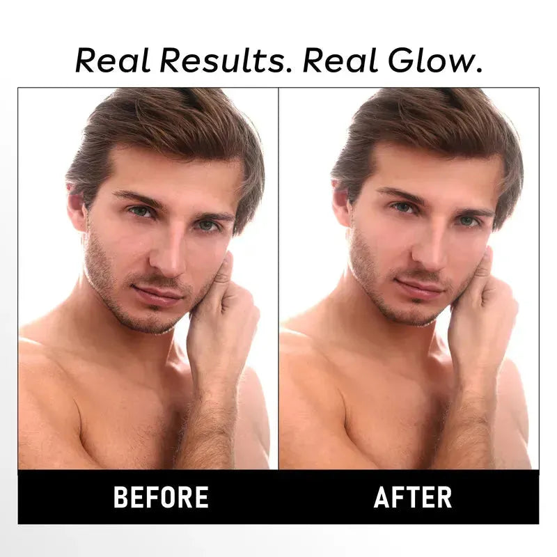 before after face results of peel cleanser