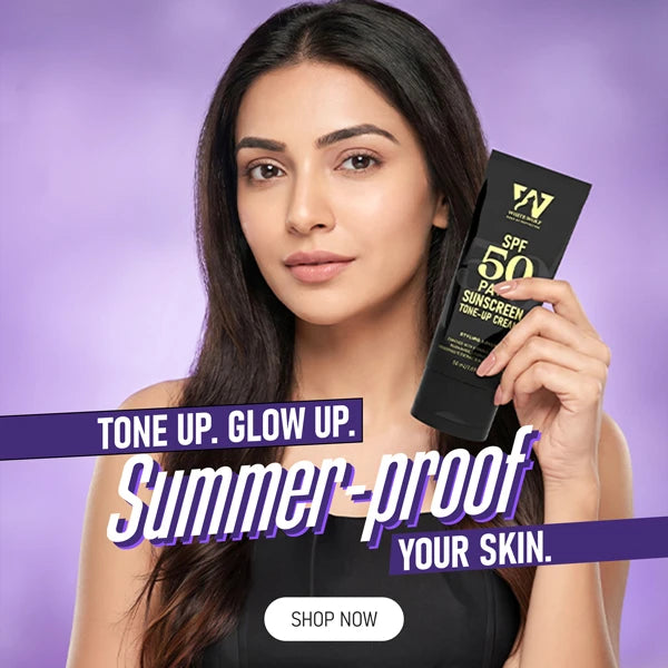 SPF 50 sunscreen for men and women with tone-up glow and summer skin protection