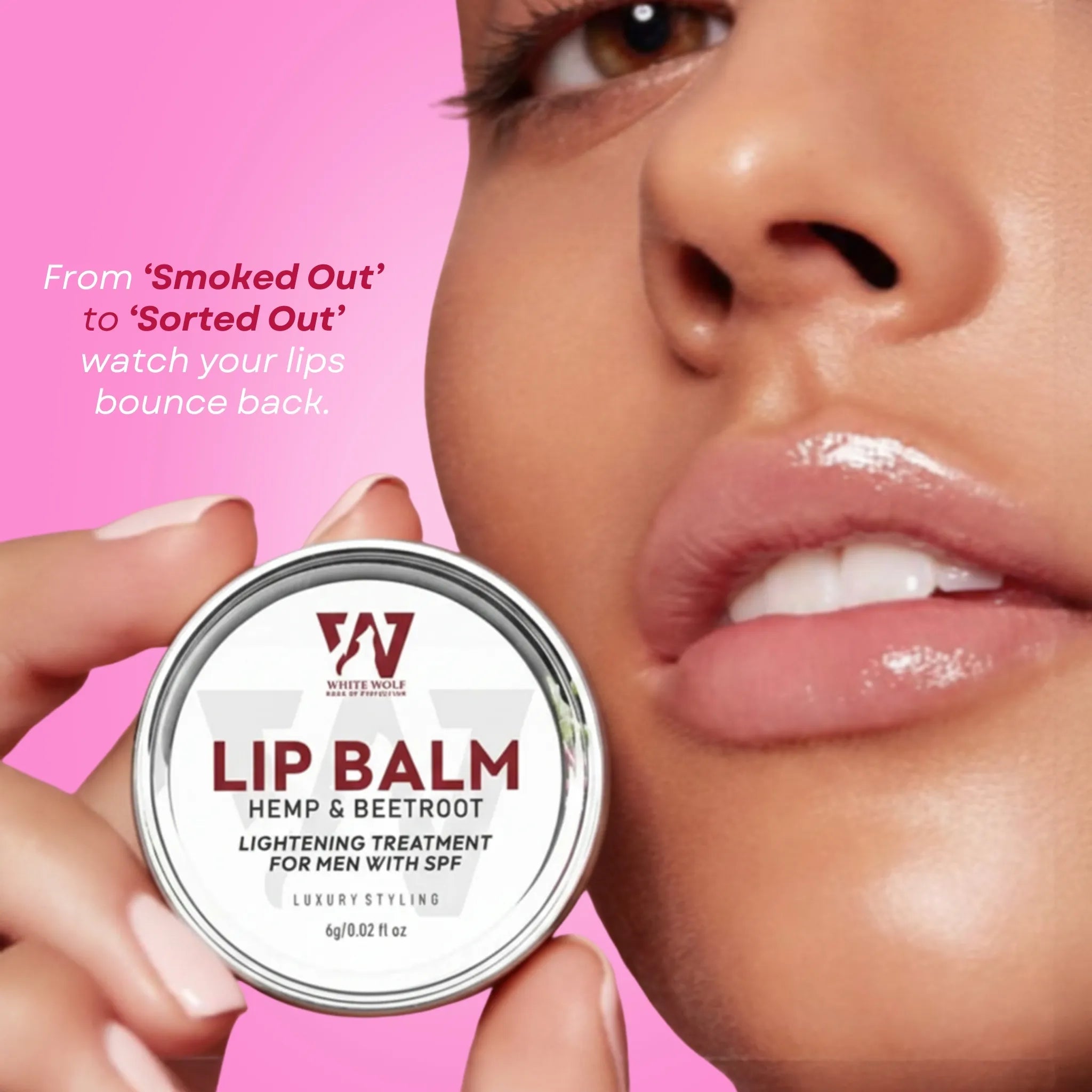 Lip Balm - Beetroot & Hemp with SPF for Smoky Dark Lips